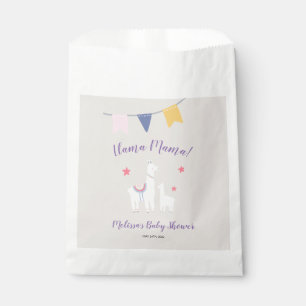 Sacolinha Cute Llama Mama Tan Chá de fraldas Roxo