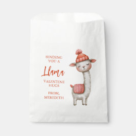 Sacolinha Cute Llama Valentine's Day Treat Sack, Valentine
