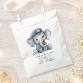Sacolinha Cute Nautical Blue Baby Elephant Baby Shower