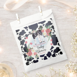 Sacolinha Cute Pink Floral Holy Cow Girl Baby Shower