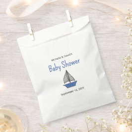 Sacolinha Cute Sailboat Nautical Baby Boy Couples Shower