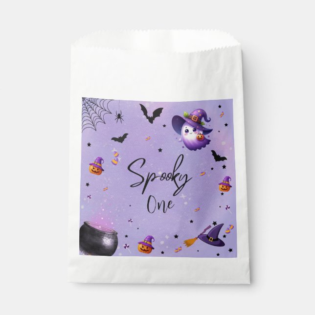 Sacolinha Cute Spooky Primeiro Festa de Halloween de Anivers (Frente)