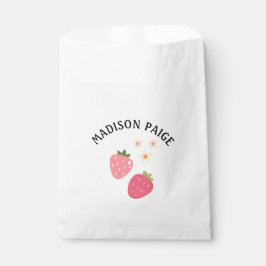 Sacolinha Cute Strawberry Pink Girls Birthday Favor Bags