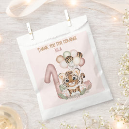 Sacolinha Cute Tiger Safari Wild One Girl Party