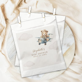 Sacolinha Cute Watercolor Bear Baby Shower party