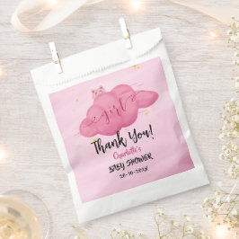 Sacolinha Cute Watercolor Cloud Baby Girl Shower