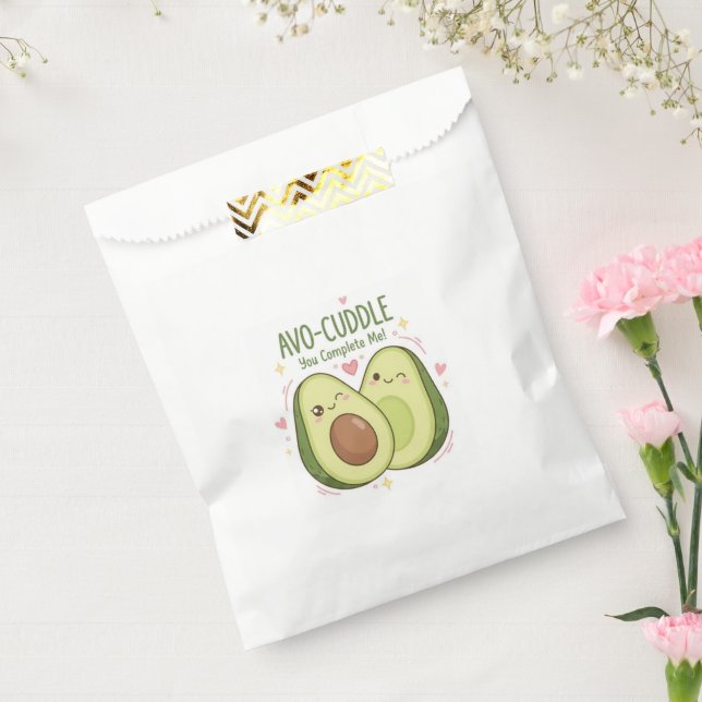 Sacolinha Cute You Complete Me Kawaii Avocado Couple (Selado)