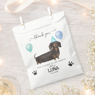 Sacolinha Dachshund Obrigado A Bolsas Favoráveis Do Partido