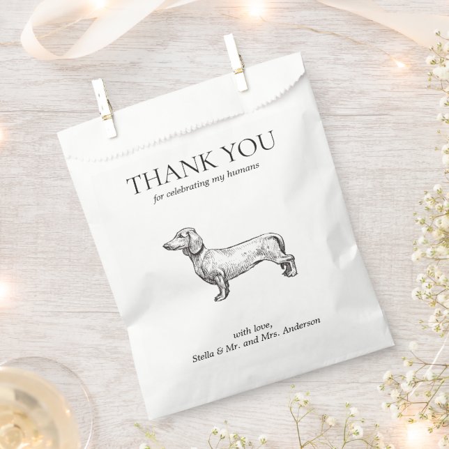 Sacolinha Dachshund Sausage Dog Treat Pet Drake Favor Bag (Cortado)