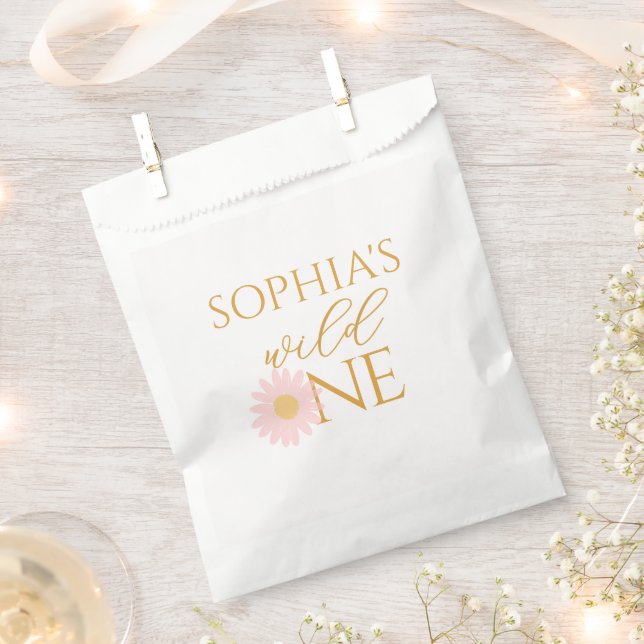 Sacolinha Daisy Birthday Party Bohmian Wild One 1st Birthday (Cortado)