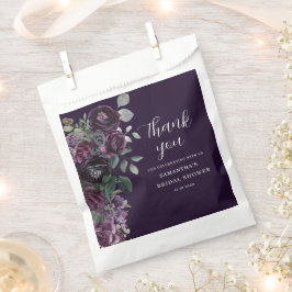 Sacolinha Dark Purple Moody Floral Bridal Shower