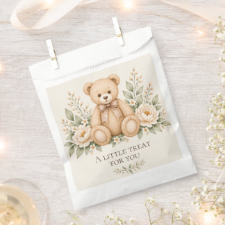 Sacolinha de Favor Floral Urso Teddy Fofo