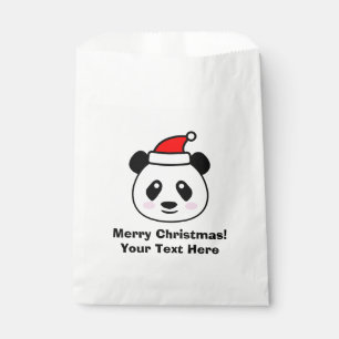 Sacolinha de festa de Natal do ursinho panda do Pa