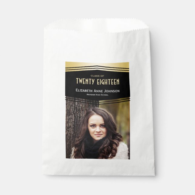 Sacolinha Deco Chevrons | 2 Festa de formatura fotográfica (Frente)