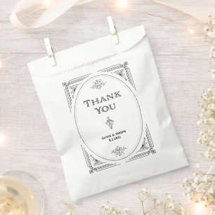 Sacolinha Deco Moderno   Casamento negro e branco legante