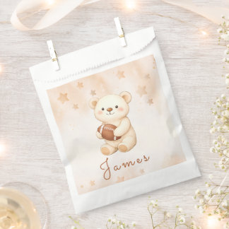 Sacolinha Decorações de Chuvinha de Bebê de Futebol de Urso