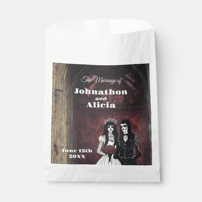 Sacolinha decorações de mesa de casamento estilo gótico Escu (Frente)