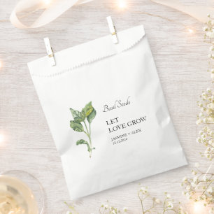 Sacolinha Deixe o amor crescer Basil Seed Wedding Favor Ba