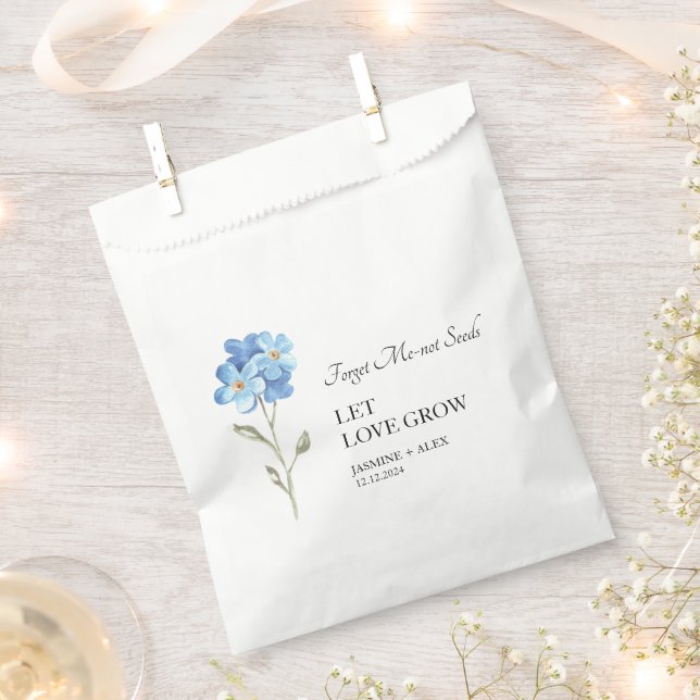 Sacolinha Deixe O Amor Crescer Esqueça-Me Não Seed Weds (Cortado)