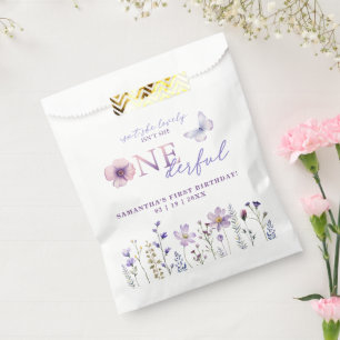 Sacolinha Descendência: 1º Aniversário Favorecida Bag - Roxo