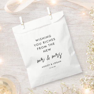 Sacolinha Desejando a você Riches o Bilhete de Casamento Bag