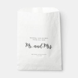 Sacolinha Desejo-Te Riqueza Bolsas Pretas De Casamento Branc