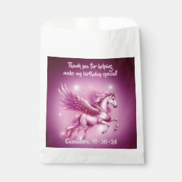 Sacolinha Design de Birthday Pink Pegasus Fantasy