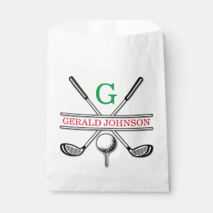 Sacolinha Design de Monograma de Golfe Personalizado Minimal