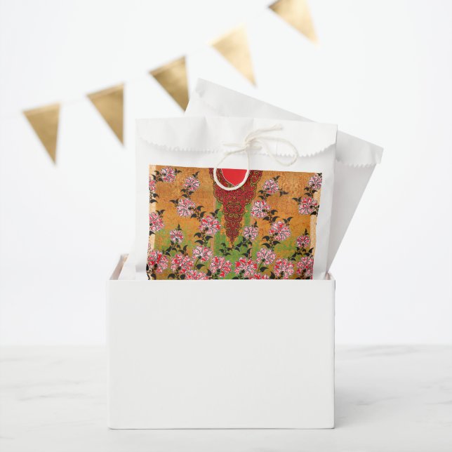 Sacolinha design de uma parede vermelha e preta pendurada (Festa)