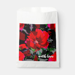 Sacolinha Design Floral Retro Vermelho Poppy