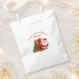 Sacolinha Design Mágico de Aniversário do Papai Noel para Cr