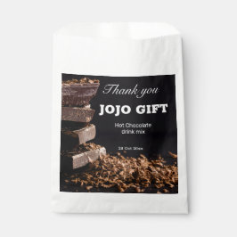 Sacolinha Design profissional de chocolate escuro personaliz