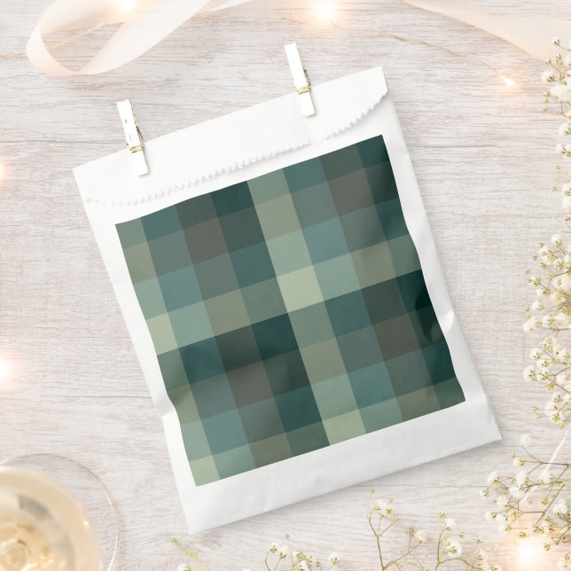 Sacolinha Design Xadrez Gingham Verde  (Cortado)