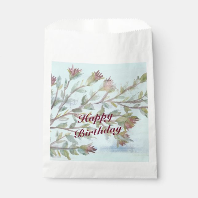 Sacolinha Designer Cookie Favor Bag em Aquarela (Frente)