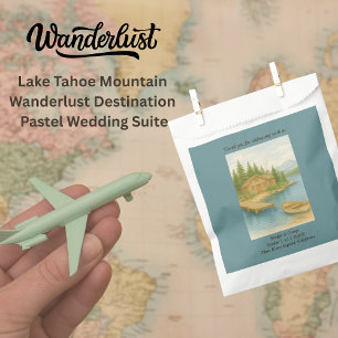 Sacolinha Destino de montanha Rustic Lake Tahoe Casamento