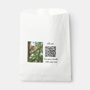 Sacolinha Detalhes simples do nome do animal QR código adici