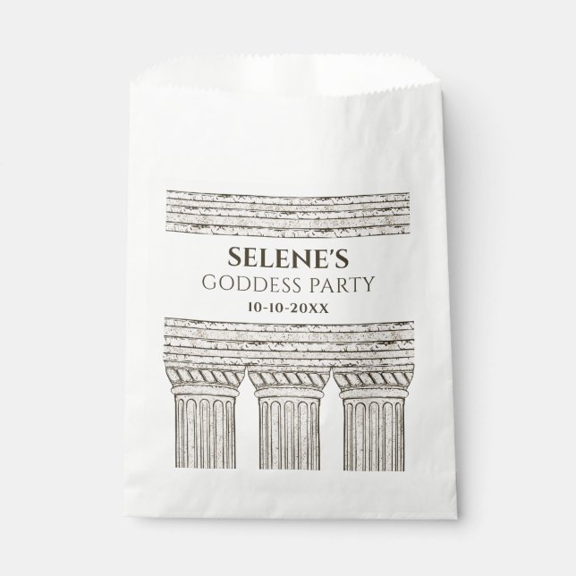 Sacolinha Deusa com texto personalizado e elementos de pedra (Frente)