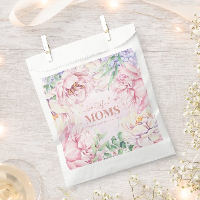 Sacolinha Dia de as mães Personalizado Floral Elegante (Cortado)