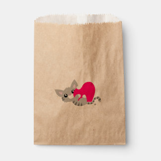 Sacolinha Dia de os namorados Cinza Favor da Gatinho Saco