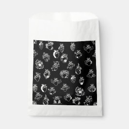 Sacolinha dia de os namorados de corações humanos preto