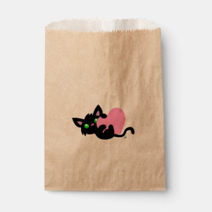 Sacolinha Dia de os namorados Preto Favorito do Gatinho