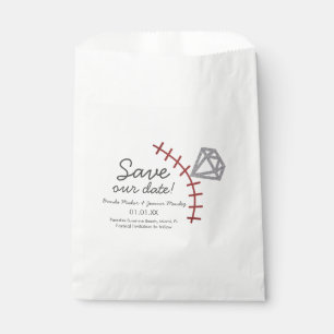 Sacolinha Diamante de Beisebol Home Run Joia Salvar a Data