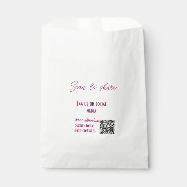 Sacolinha Digitalize para compartilhar marque-nos nas redes  (Frente)