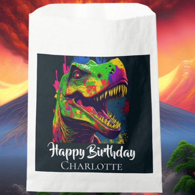 Sacolinha Dino T- Rex Birthday (Bring your dream party to life with our selection of quality Dinosaur themed party supplies)