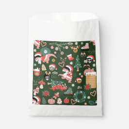 Sacolinha dinossauros de natal de bola de bosque