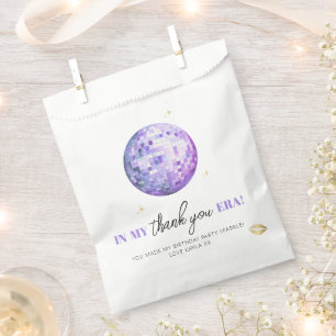 Sacolinha Disco Roxo Na Minha Época De Aniversário Obrigado