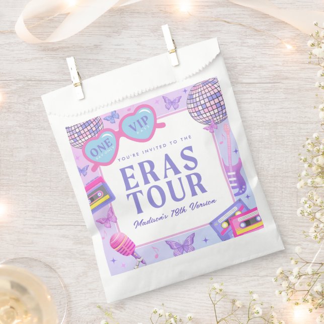 Sacolinha Disco Roxo No Meu Aniversário (Cortado)