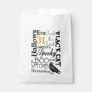 Sacolinha Do corvo as bolsas do favor de partido do Dia das