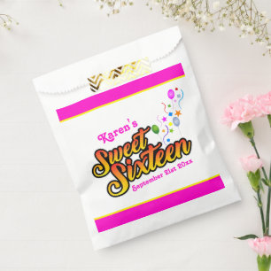 Sacolinha Doce Colorido Dezesseis com Balões e Streamers