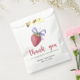 Sacolinha Doce morango com um laço - obrigado